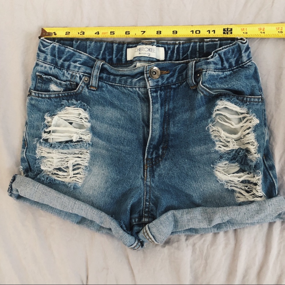 High Waisted Ripped Shorts